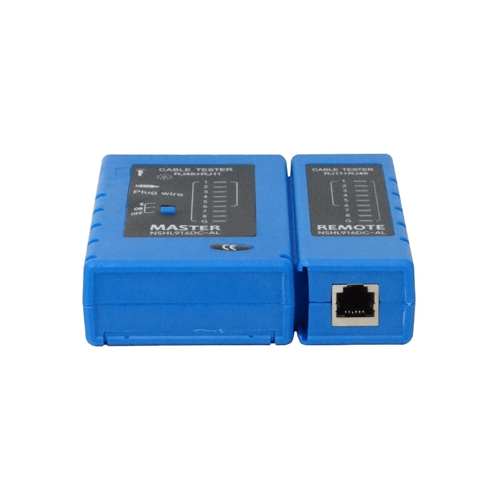 CABLE-TESTER COMPROBADOR de Red/Telefonía RJ45 RJ12 RJ11, necesita batería-9V, NSHL916DC-AL
