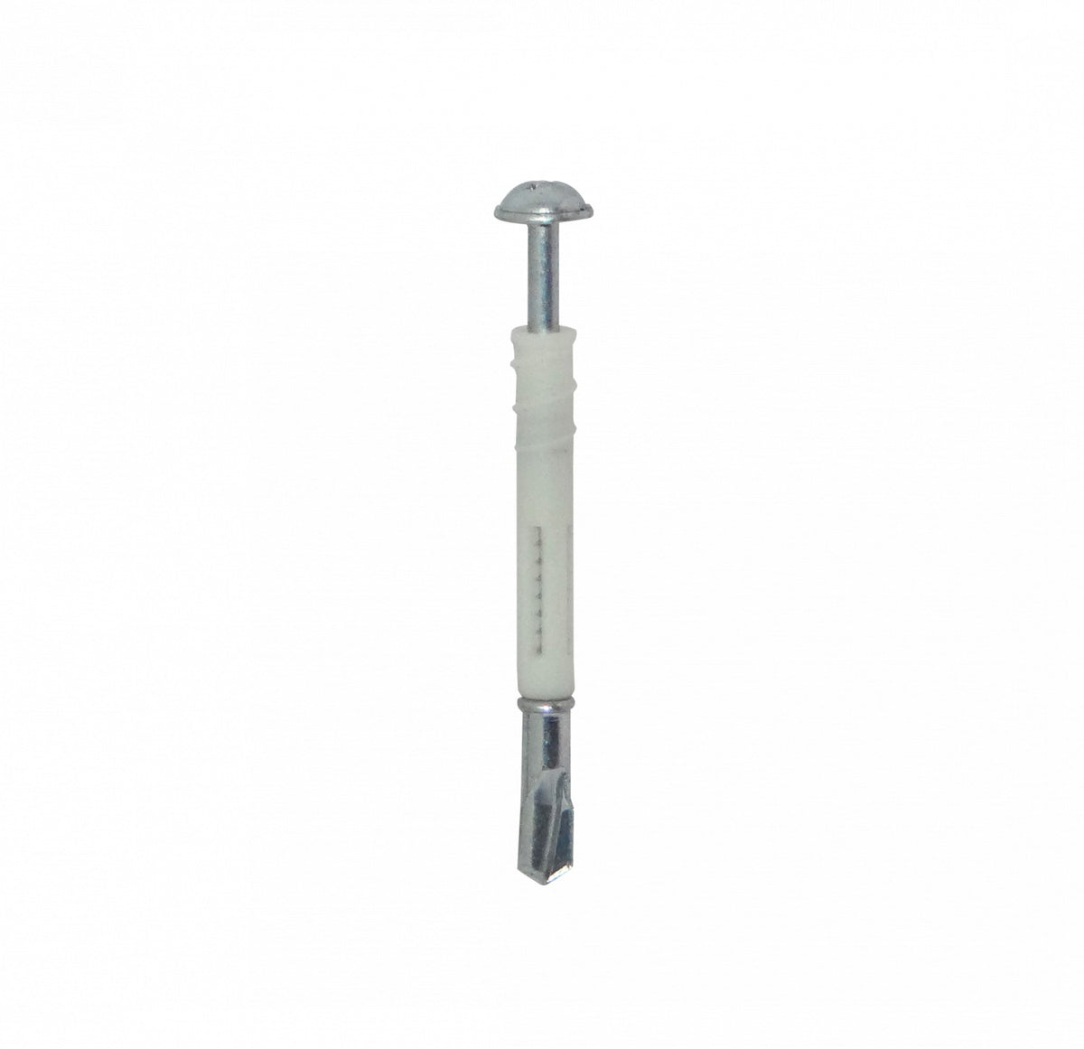 DRY15 Fijación para placa de yeso Volcanita de 15mm, compuesta por tarugo y tornillo autoperforante M6.3x62mm, paquete de 25 unidades