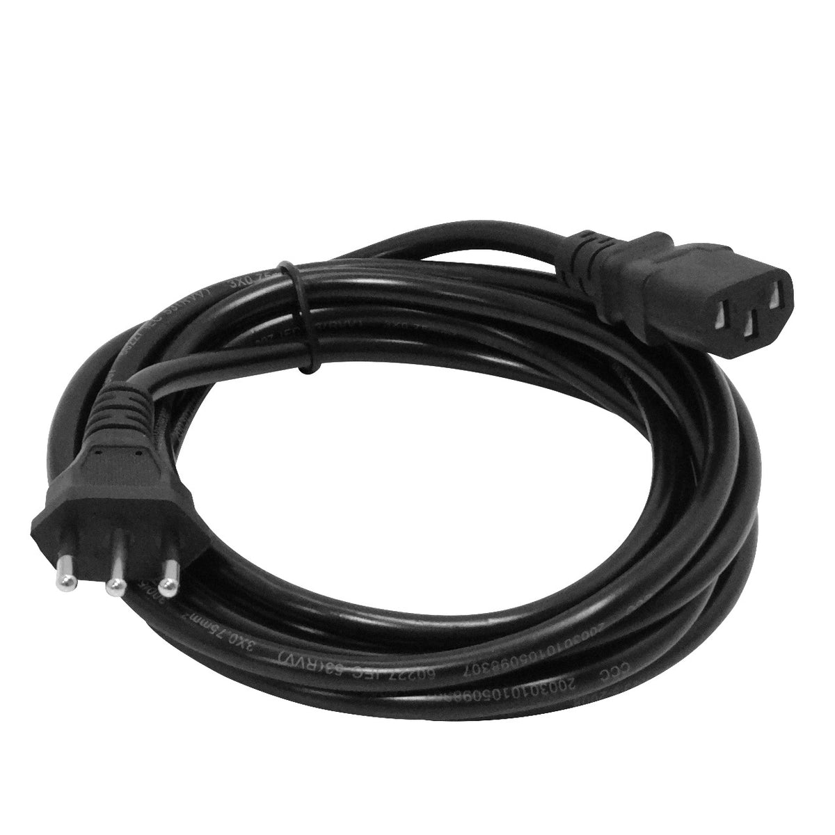 NIMC3 Cable de Alimentación 3x0,75mm2 Chile-C13 6A 300cm conforme a norma CEI23-16-VII
