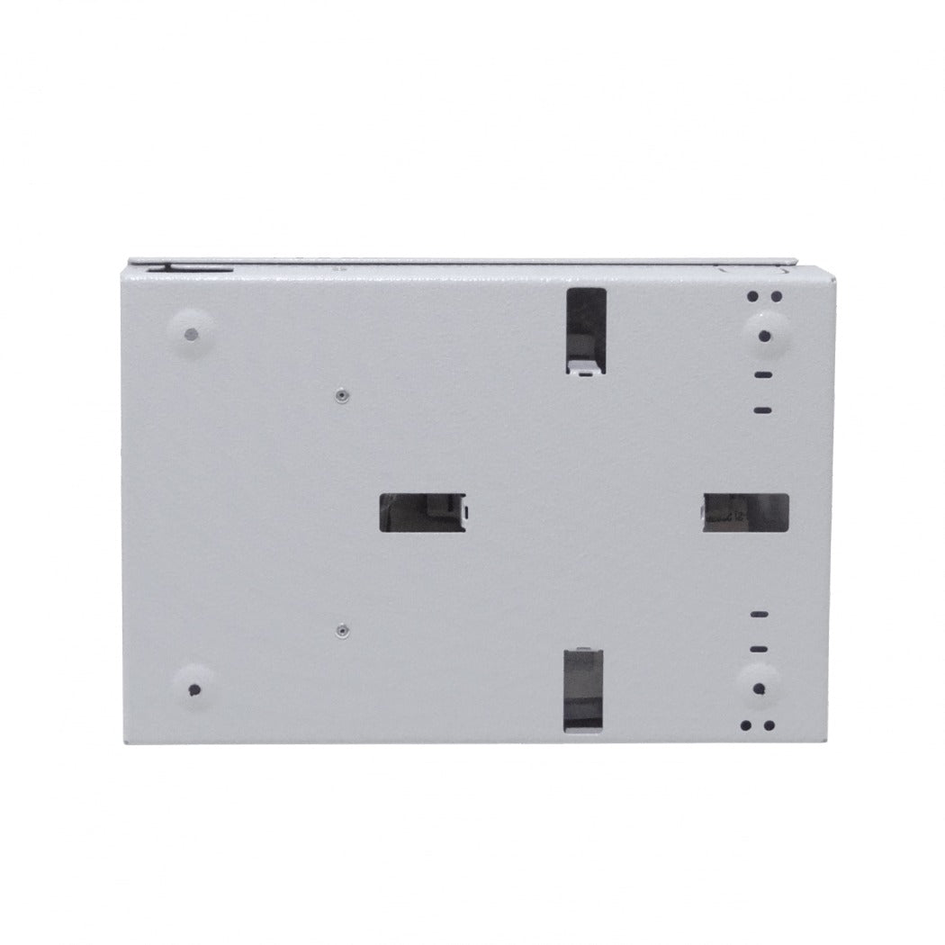 CFM-8F Caja mural cabecera gris de 30x20cm con 8 fibras FC/UPC, incluye acopladores, pigtails y manguera