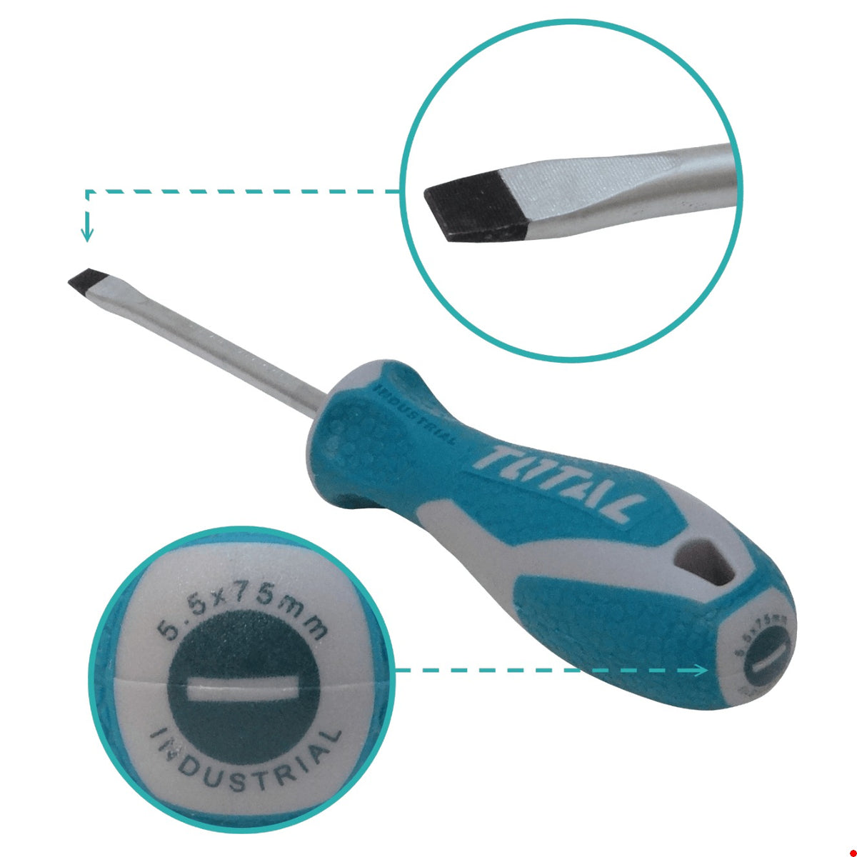 LLADOR-503. TOTAL Paleta 5x75mm Atornillador 1-unidad 5,5mm imantado THT21356