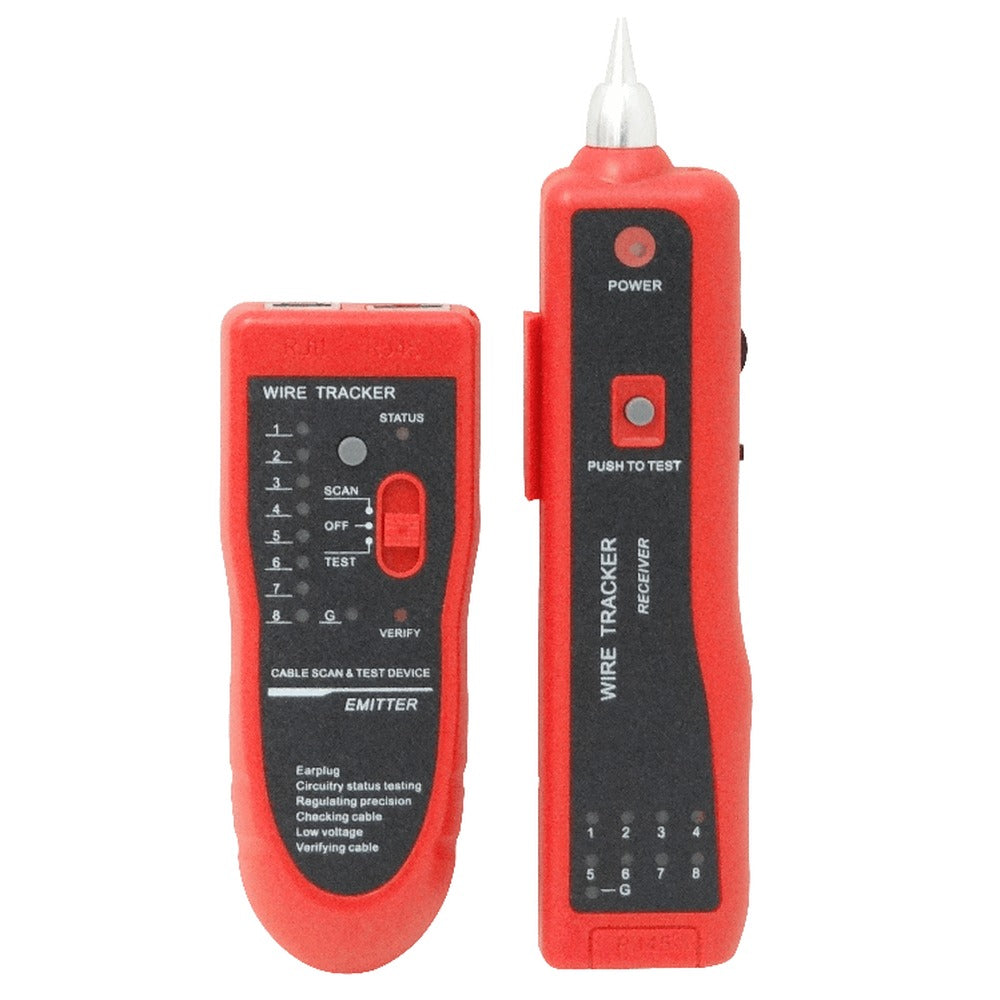 WIRETRACKER Localizador de cables con generador de tono y sonda, incluye 2 pilas de 9V