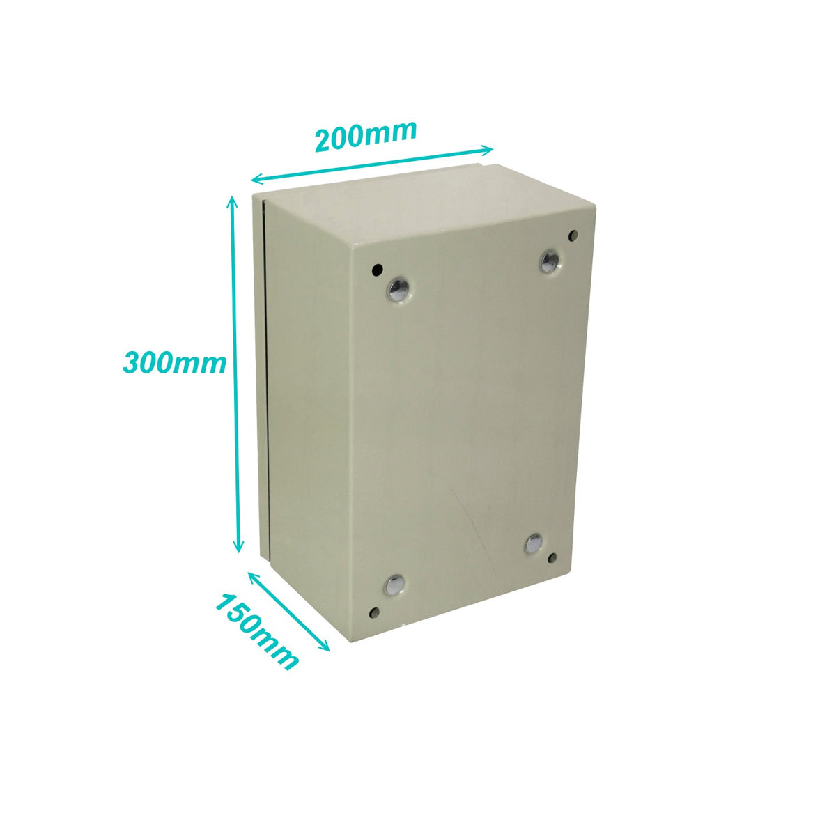 ST2-315 TIBOX Gabinete metálico beige 300x200x150mm 1 puerta sin cerradura IP66 con placa de montaje