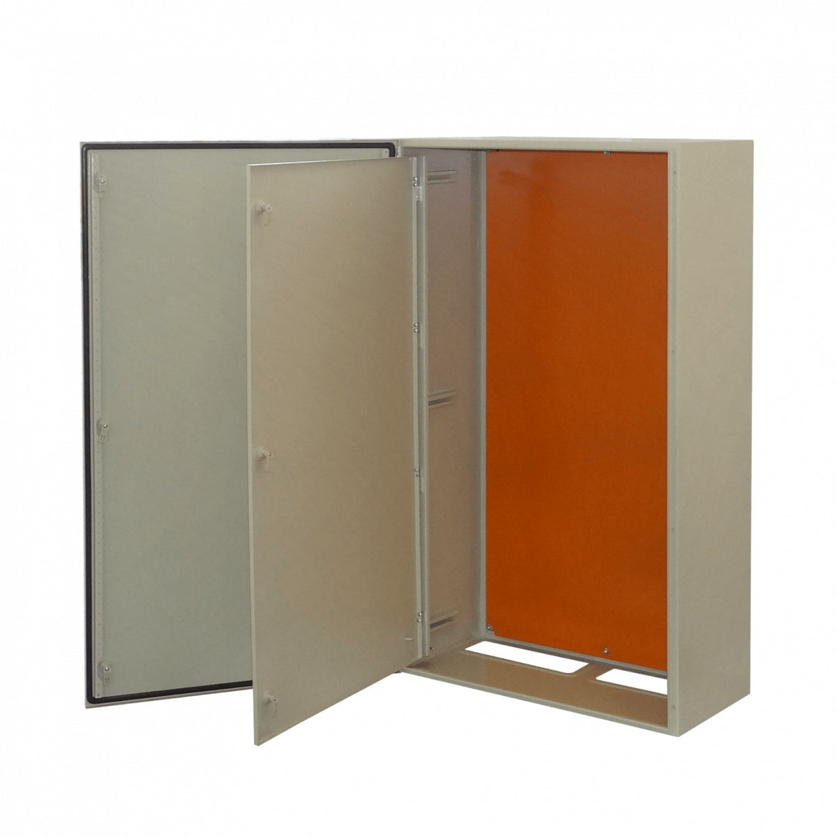 ST8-1440T Armario metálico TIBOX para tablero eléctrico IP65 color beige, 1400x800x400 mm, 3 chapas, sin cerradura