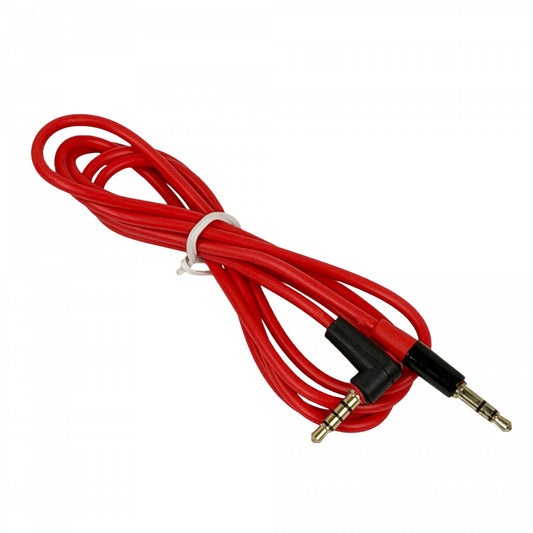 AUDIO-1L Cable de Audio Plug 3.5mm Macho a Macho Acodado 90° 1m 1/8 Pulgada 100cm