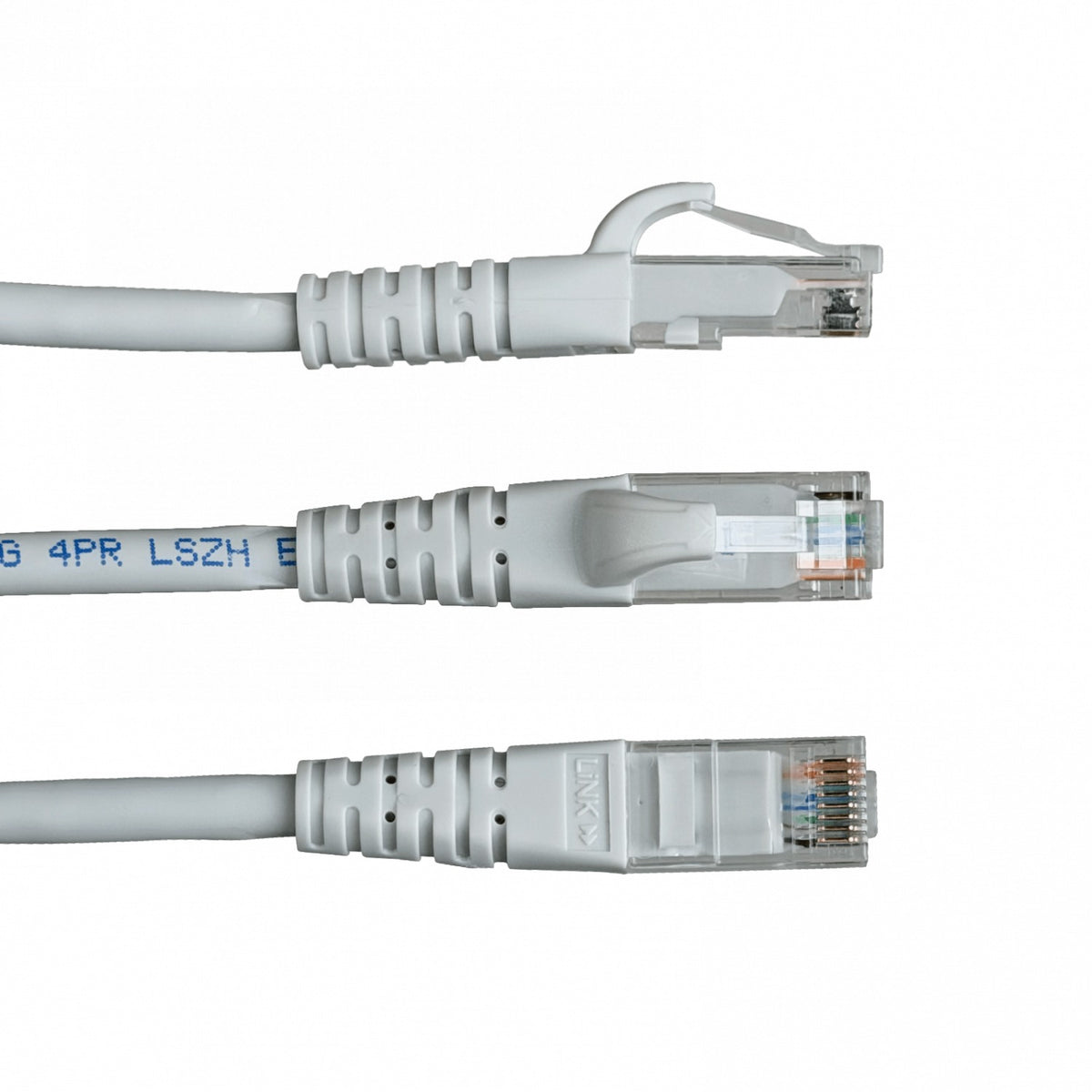 CP6G-06-4. LINKMADE 4 piezas 60cm CAT6 GRIS LSZH Latiguillo de red moldeado Multifilar 4x0,6m