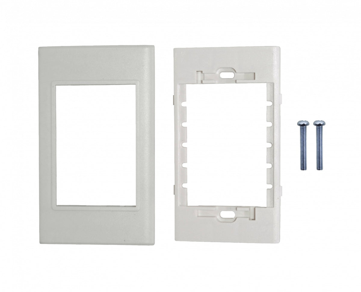FQ3 Placa de Pared Multimedia Blanca LY-092 para 3 Módulos Dimensiones 120x70mm