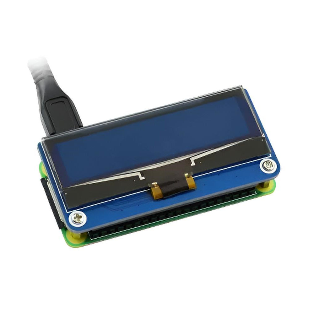 Módulo de visualización OLED HAT de 2.23 pulgadas, resolución 128×32, interfaz SPI/I2C compatible con Raspberry Pi – Waveshare