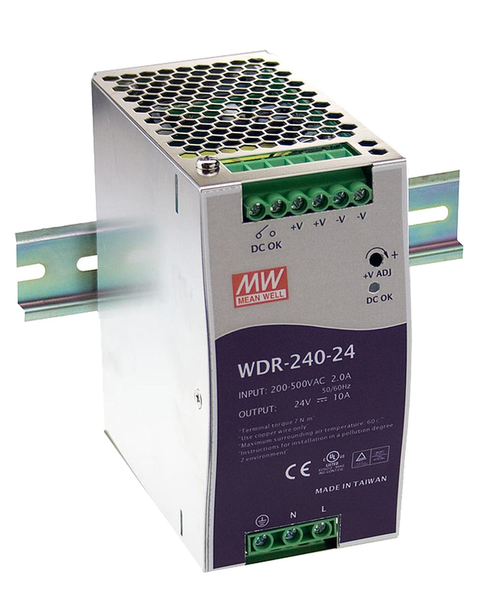 Fuente de poder Riel DIN Bifásica 240W WDR-240 - 48V
