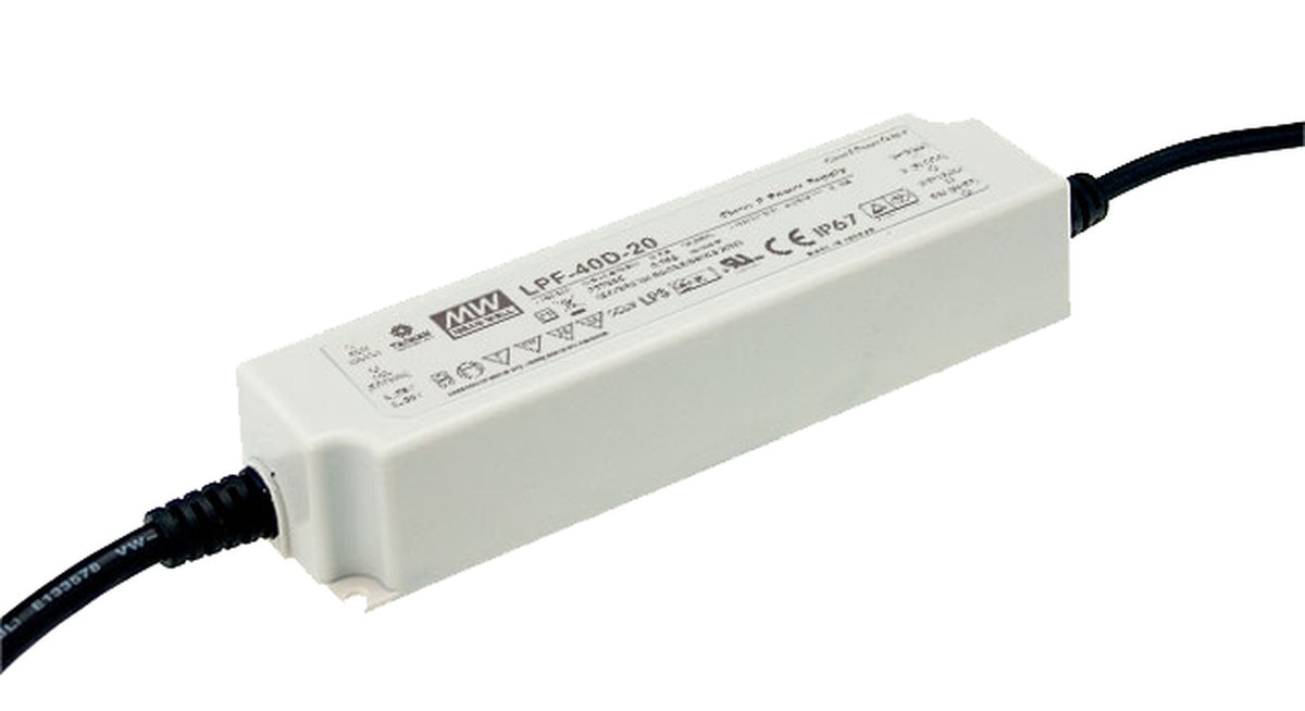 Driver LED plástico corriente PFC IP67 40W LPF-40D - 3340mA