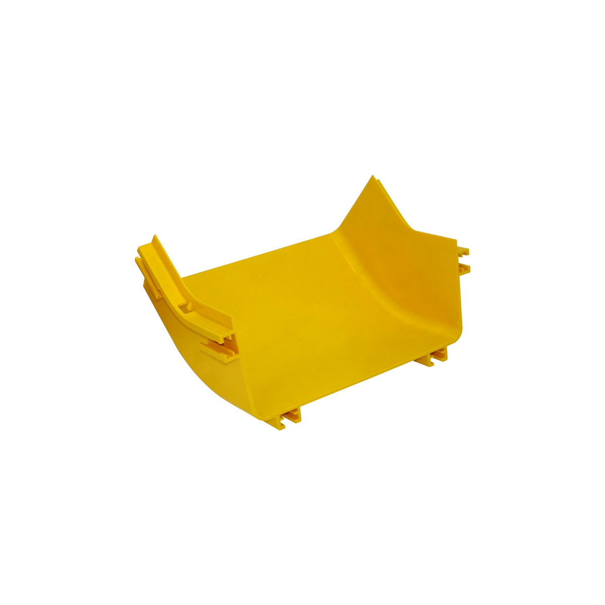 CCA-240-AI Curva interior a 45 grados de 240x100mm en color amarillo, material PC+ABS LSZH, conexión macho