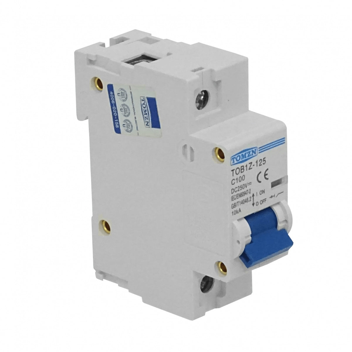 AUTO-DC-100A TOMZN 100A 250VDC Disyuntor Termomagnético C100 Corriente Continua