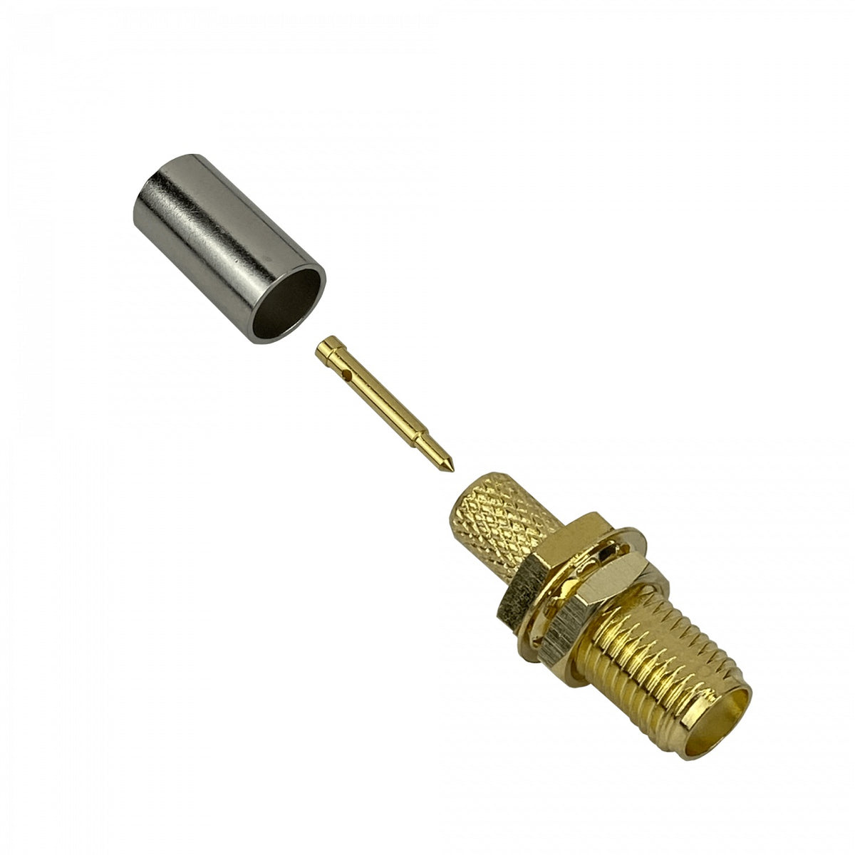 RH2C Conector Crimpable RP-SMA Hembra para Cable LMR195/RG58 de la Serie 195