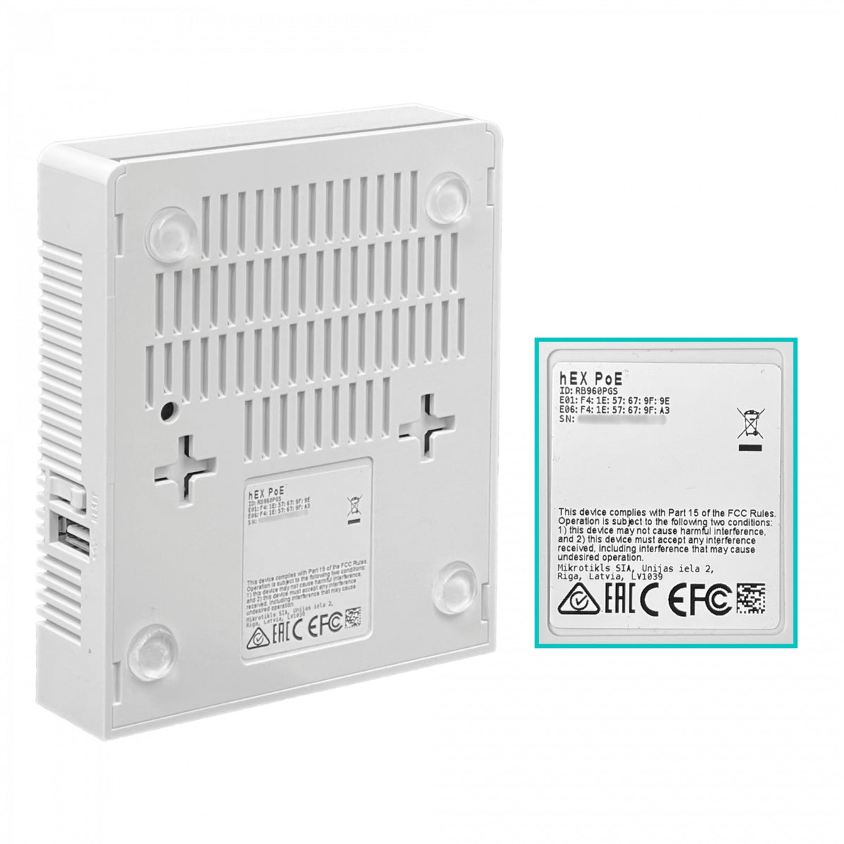 HEX-POE MIKROTIK req-cable L4 5-1000(4-PoE) 1-SFP USB 10-57V inc/24V RB960PGS