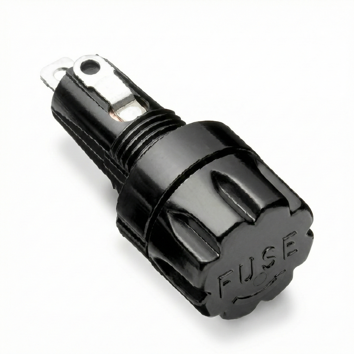 Porta fusible fijación panel para fusibles 6x32mm, 20A 250V max.