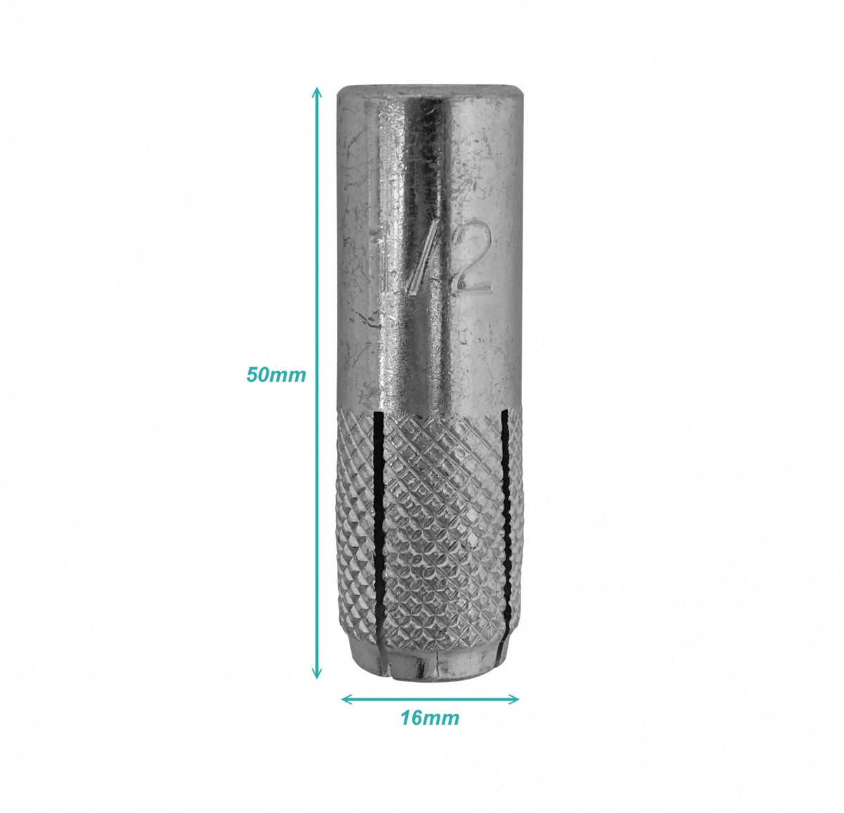 ANCLA-12 Anclaje de Rosca Interna 1/2 pulgada Taco Expansor para Concreto 15,5x50mm