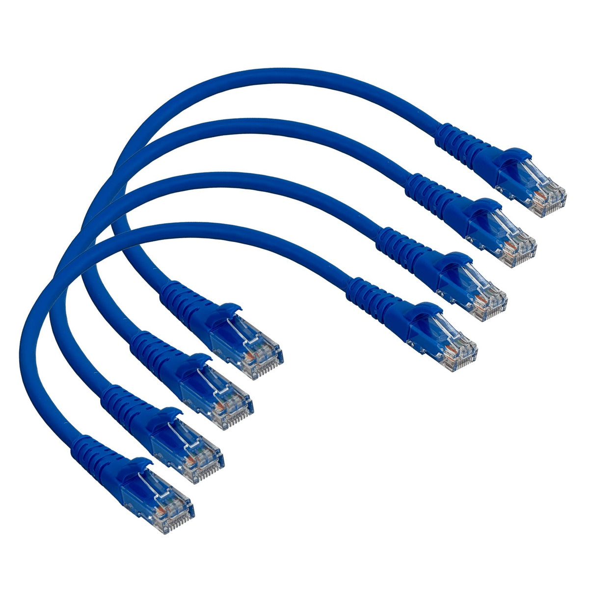 CP6A-03-4. LINKMADE 4 unidades de cable patch CAT6 azul LSZH inyectado multifilar de 30 cm (4 x 0,3 m)