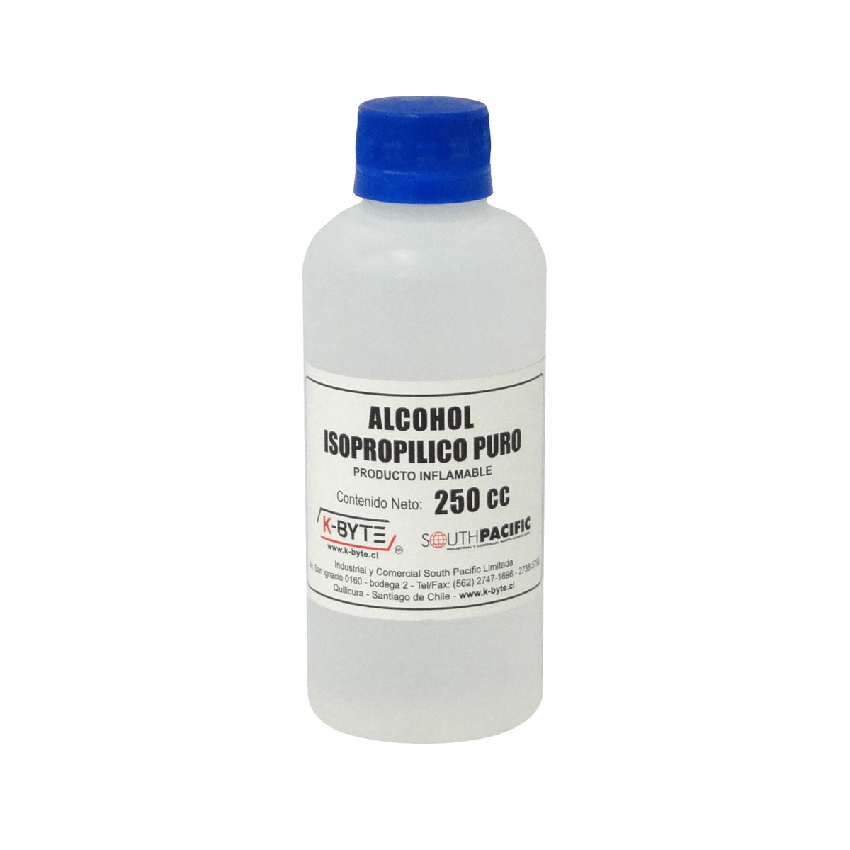 ALCOHOL-4 Botella 250ml Alcohol Isopropilico 1/4Lt para Limpieza
