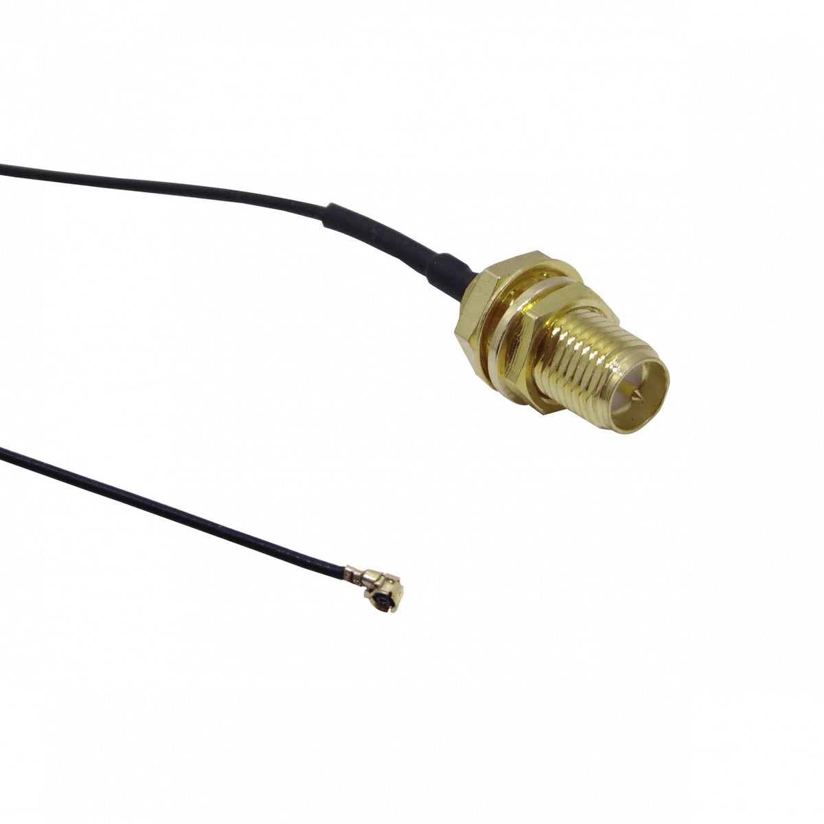 RH1LM-10CM 10cm U.FL(IPX/IPEX) RPSMA-Hembra CA100 Cable Coaxial Negro