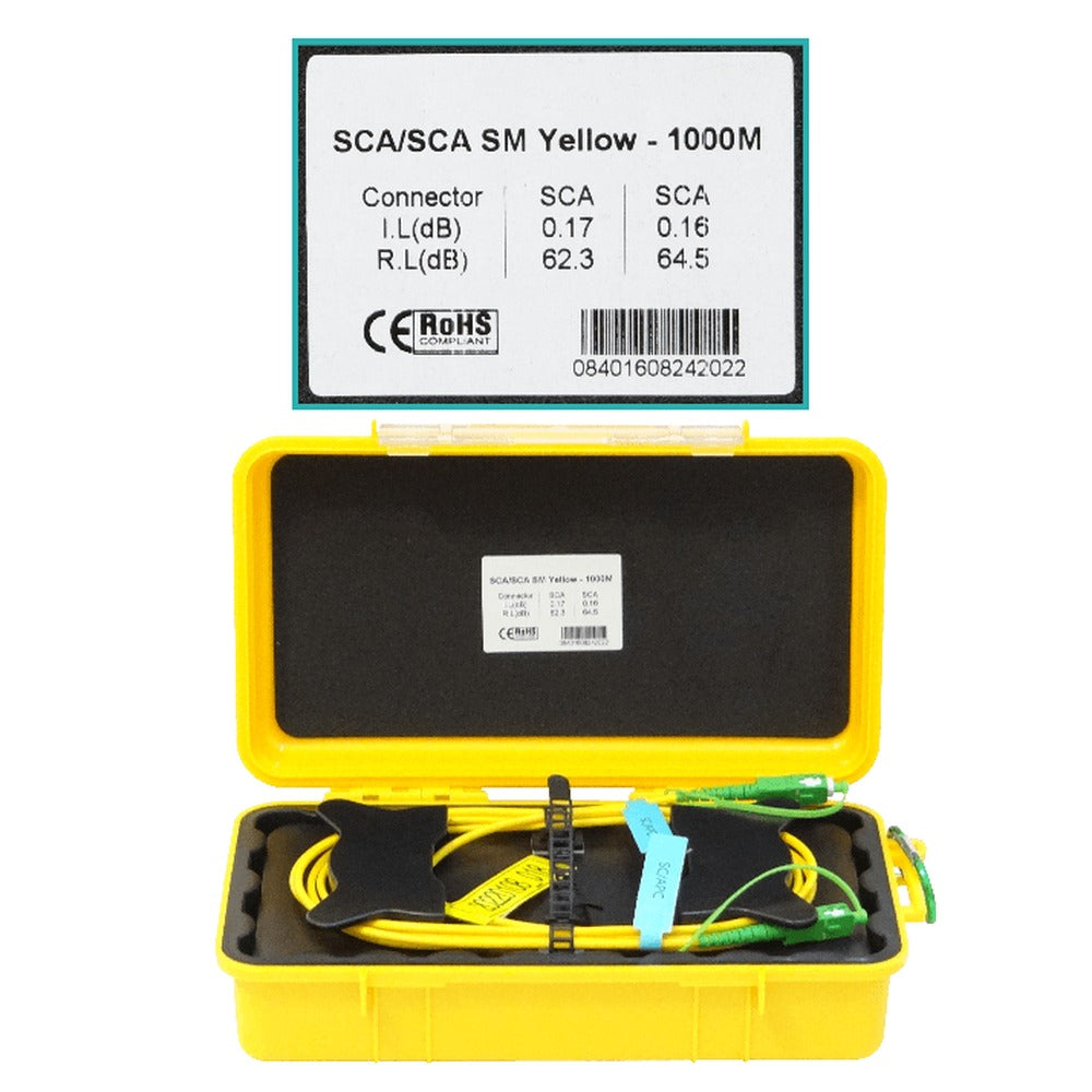 BOB-1AA 1km 9/125 SC-SC/APC G652 Monomodo SM SX 1000mt Carrete Prueba
