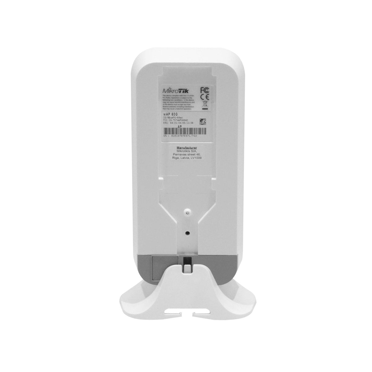 WAP-60G-AP MIKROTIK 1-un PTmP 60GHz 802.11ad 1-1000 RouterOS-L4 60º inc-24V 1Gbps