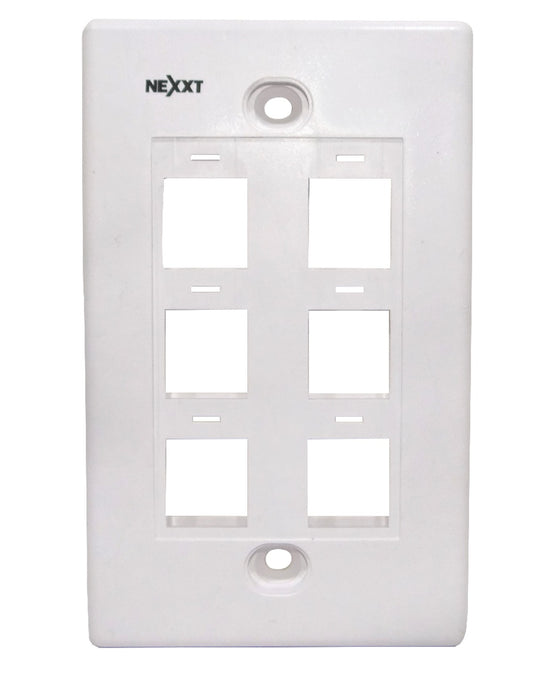 FP6WL LINKMADE Blanco 6-Keystone Vertical Faceplate 70x114mm