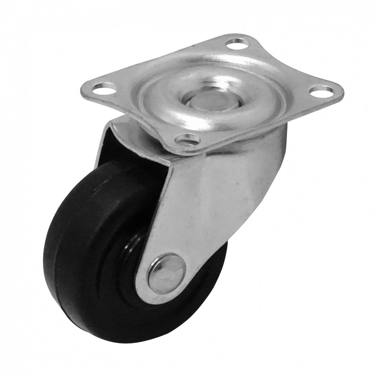 RUEDO-1 Rueda giratoria Negra diámetro 1,5 pulgadas capacidad de carga 20 Kg dimensiones 38x45x53 mm
