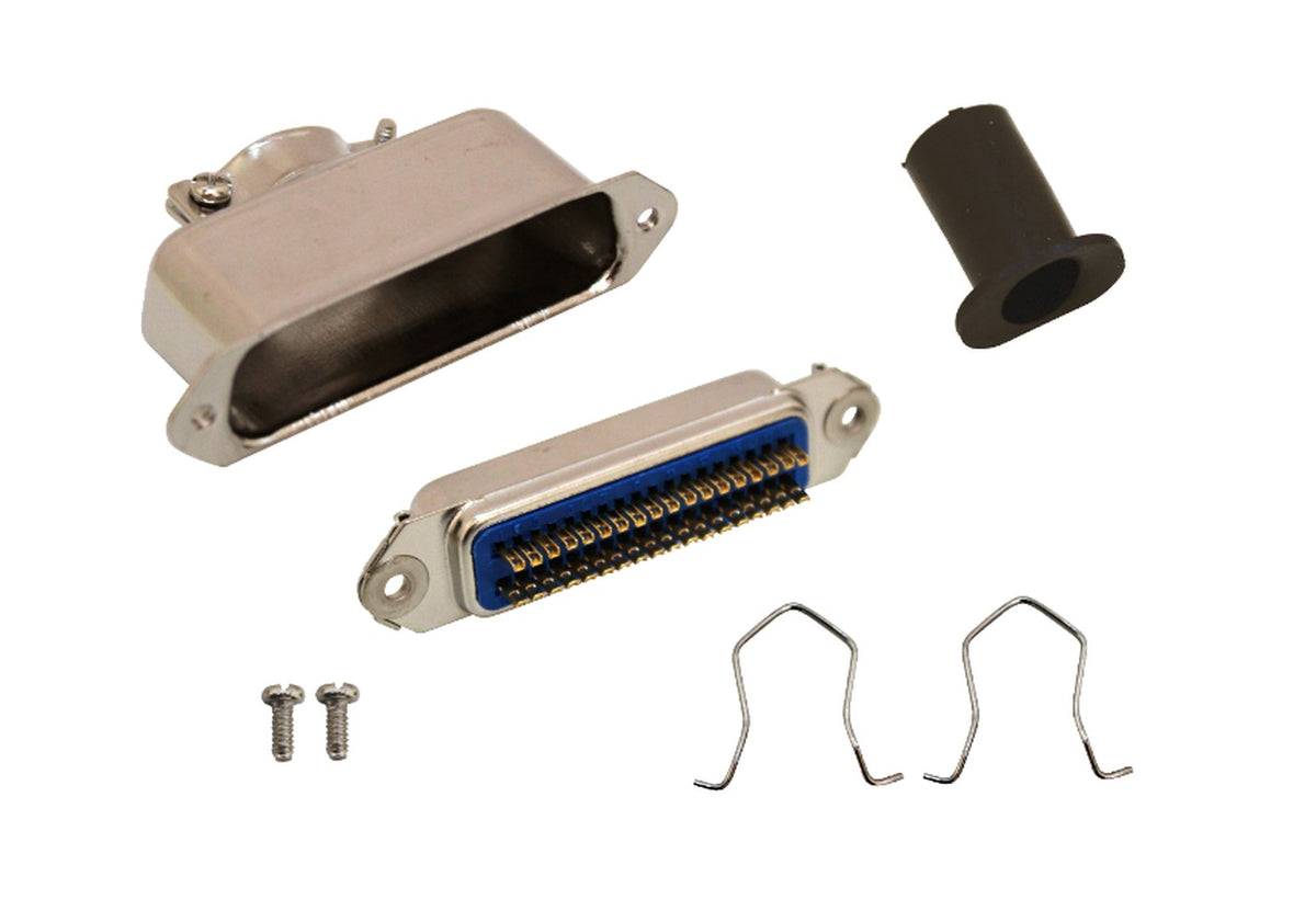 CEN36-H Conector 36-pin Hembra soldable Centronics CEN36 c/Tapa-Metalica