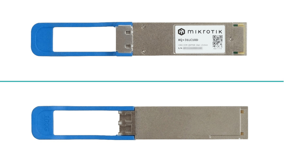 XQ+31LC10D MIKROTIK 2-LC 10km QSFP28-100G 4x25Gbps SM 1296-1309nm DDM MonoModo