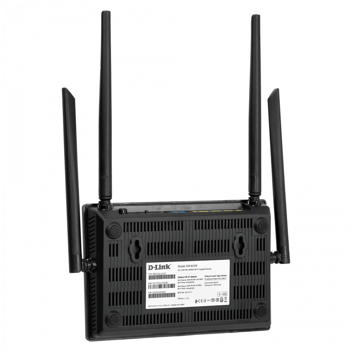 DIR-825M D-LINK Sistema Malla 4-1000 AC1200 USB 2,4/5GHz 300/867mbps 4-Antenas-Fijas-5dBi 1-WAN