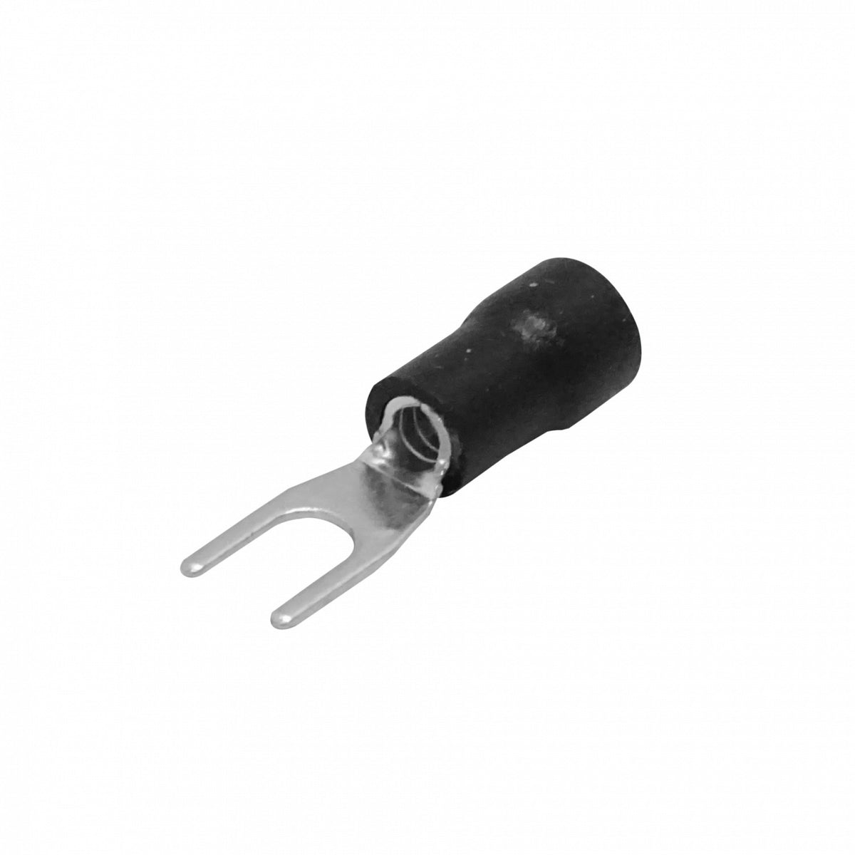 HORQ-3725 Horquilla preaislada PVC color negro, medida 3,7mm, para conductor 1,5-2,5mm², paquete de 100 unidades, modelo SVS2-3.5