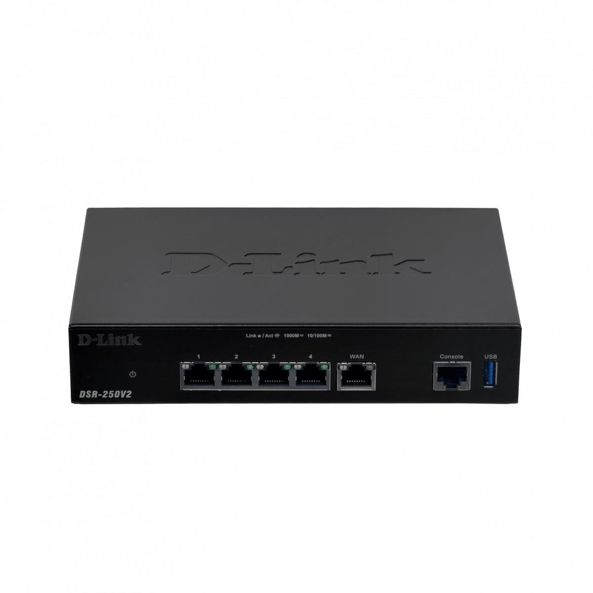 DSR-250V2 D-LINK 3 Puertos 1000Base-T 1-WAN 1-Puerto de Configuración Consola-RJ45 USB IPS Enrutador incluye 12V/1,5A
