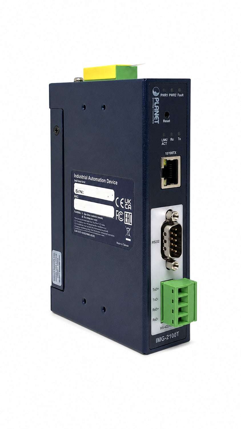 Puerta de enlace Modbus industrial IP30 de 1 puerto RS232/RS422/RS485 (1 x 10/100TX, -40~75 grados C)