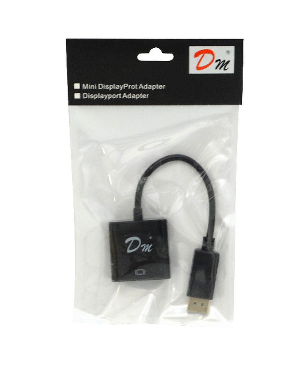 UL-DPVGA Adaptador DisplayPort Macho a VGA Hembra de 15cm para Conversión de Video en Color Negro