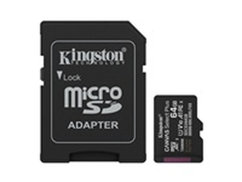 Kingston Tarjeta de Memoria 64GB microSD Canvas Select
