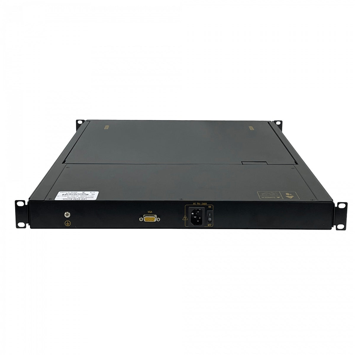 CONSOLA-1U-LIQ DE SEGUNDA MANO Panel de control Pantalla 1-VGA Teclado Panel táctil 1-USB Bastidor 1U necesita-KV