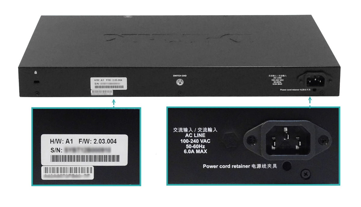 DGS-1250-28XMP. Conmutador Inteligente Rack D-LINK 24 puertos 1000 con PoE+af/at, 4 ranuras SFP+10G, 370W totales y puerto de consola