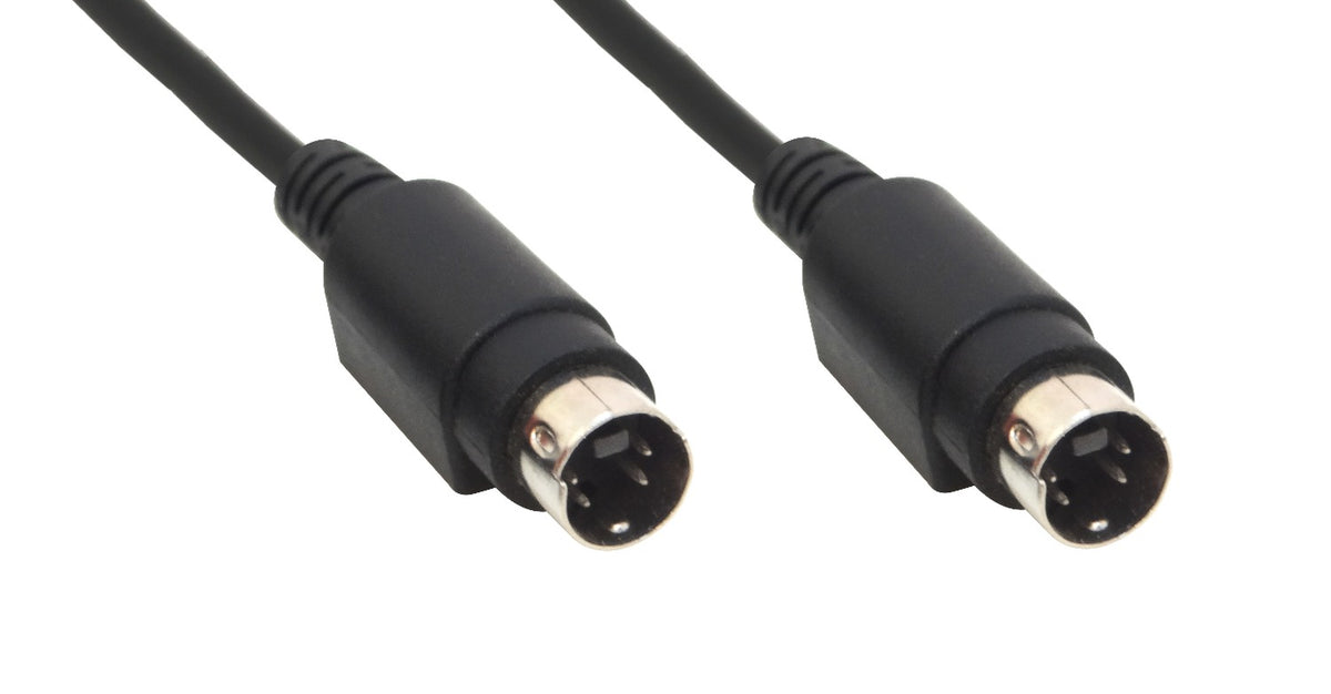 S-VIDEO Cable 1mt S-VIDEO 100cm Negro 4-pin mini-DIN