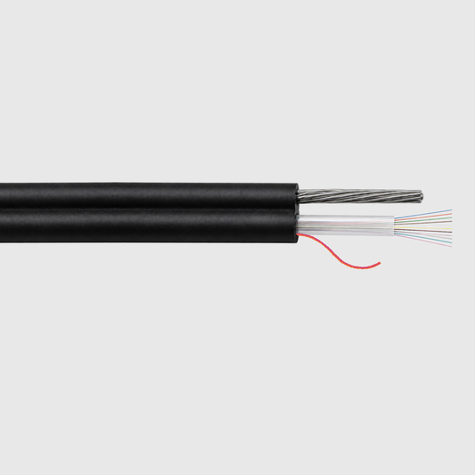 CFS812 SM 12-Fibra-G652D 3-Minitubo 1-mt Figura8 Negro Exterior Portante7x1mm