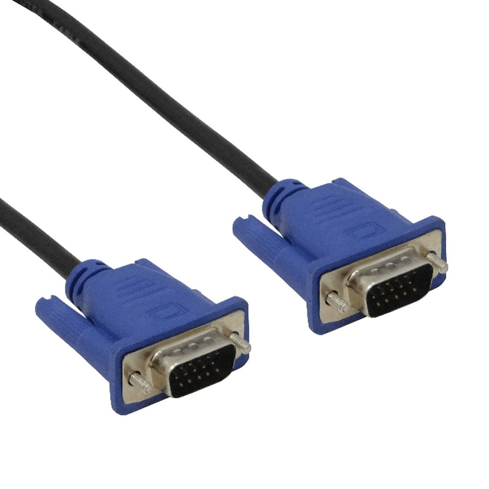 VGA-2MM 1,8 metros HDB15 Macho-Macho DB15-M VGA-M Cable de Video Negro Apantallado 180cm