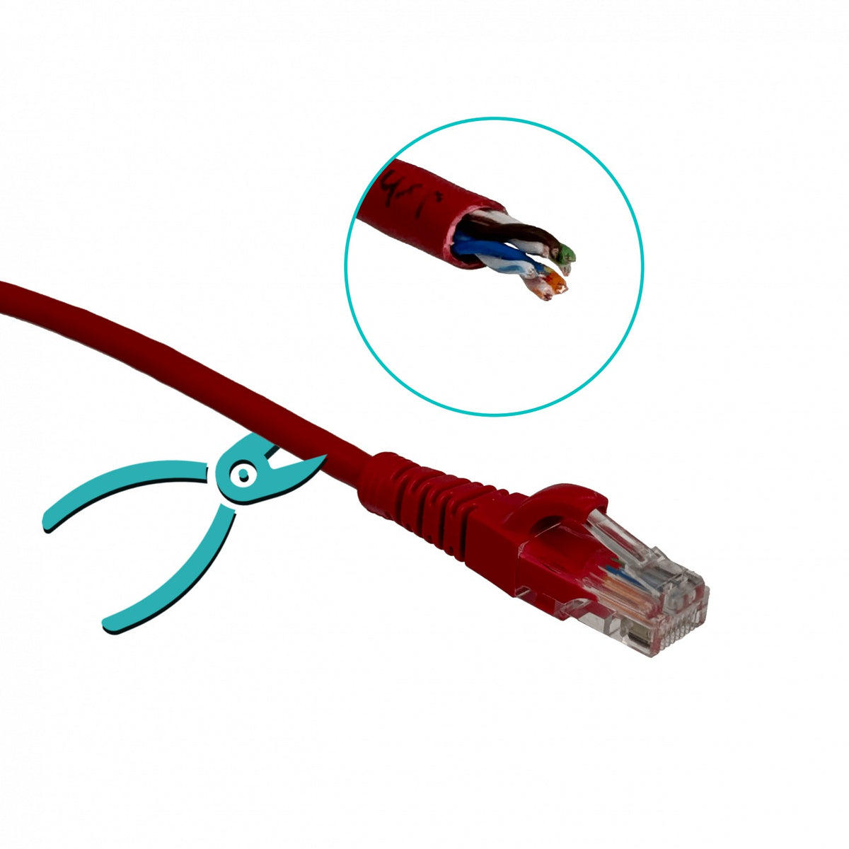 CPR-20L LINKMADE 2MT CAT5E ROJO LSZH LATIGUILLO MOLDEADO MULTIHILO