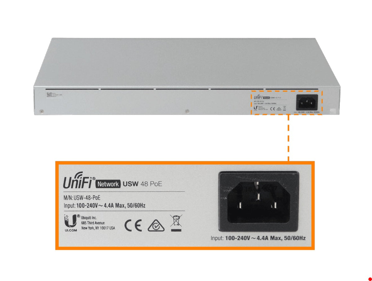 USW-48-POE-LIQ USADO UBIQUITI Switch 195W-tot 48-1000(32-PoE48af/52at) 4-SFP req-UniF