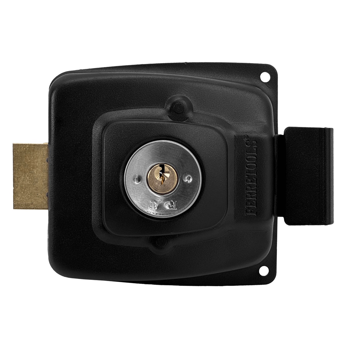 LOCK-CS FERRETOOLS Cerradura de superficie horizontal con tambor de 55mm y 5 pines, incluye 3 llaves