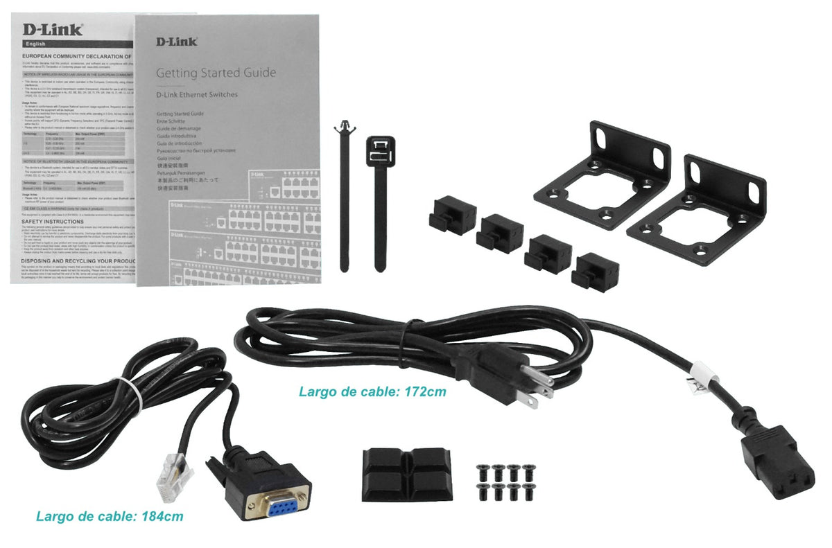 DGS-1250-28XMP. Conmutador Inteligente Rack D-LINK 24 puertos 1000 con PoE+af/at, 4 ranuras SFP+10G, 370W totales y puerto de consola