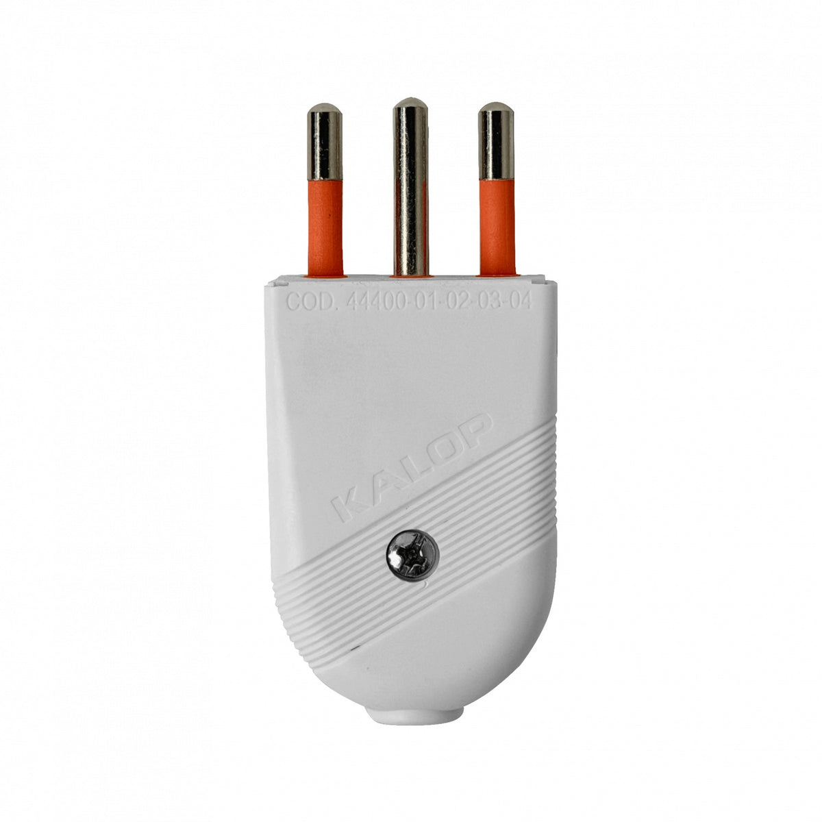 EMV2PTW KALOP 2P+T Blanco 10A SEC-60477 Enchufe Macho Volante c/Tierra KL44404
