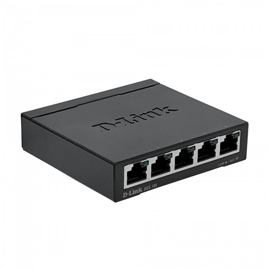 DGS-105 D-LINK Metalico 5-1000 Gigabit Switch no-Admin no-Rack Compacto inc/5V