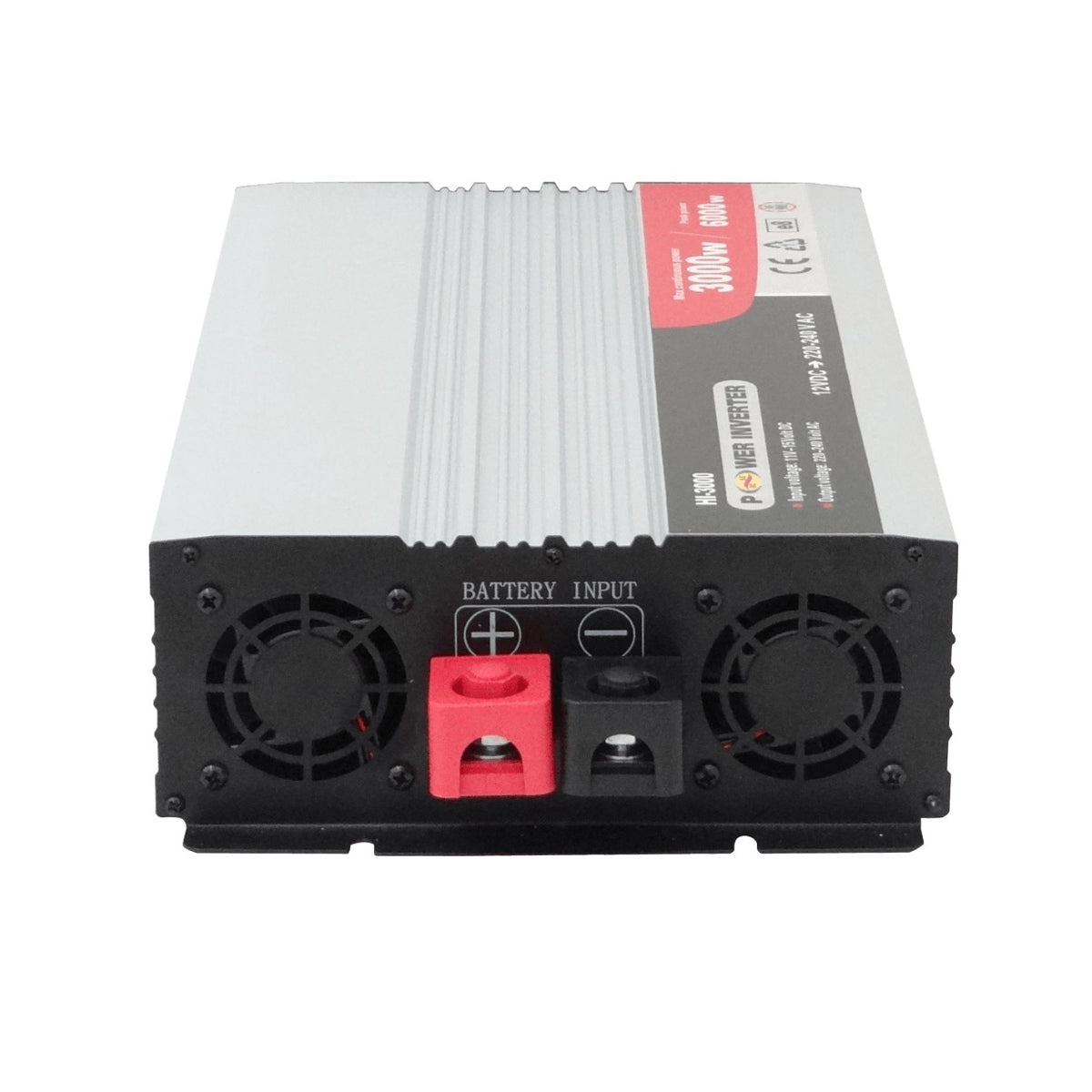 INV-3000W Convertidor 3000W Entrada-11-15V/12VDC Salida-220VAC Inversor 2-Tomas-Universales con-Ventilador HI-3000