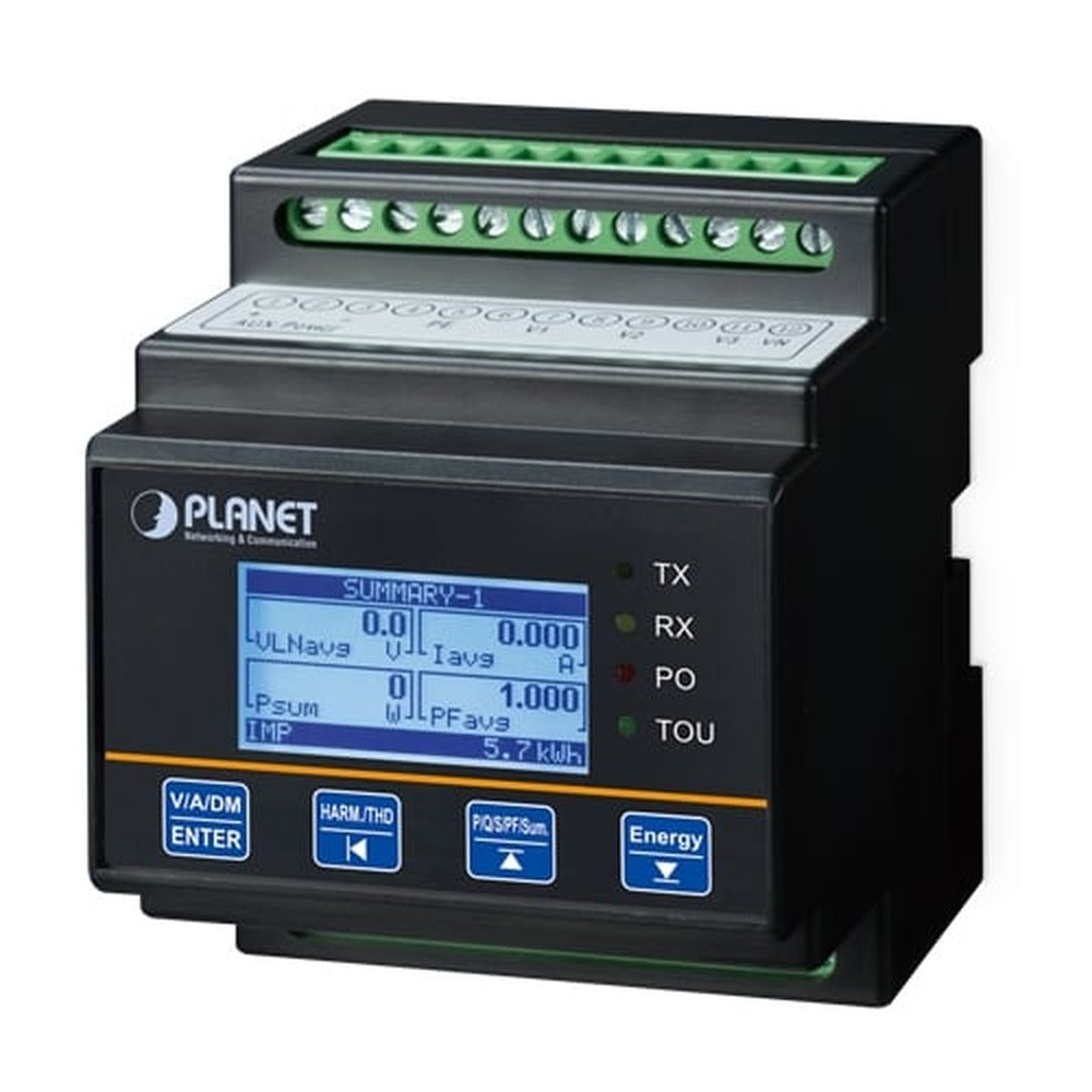 Medidor Inteligente de Energía Modbus para Riel DIN de 1 Circuito con Entrada para Bobina Rogowski