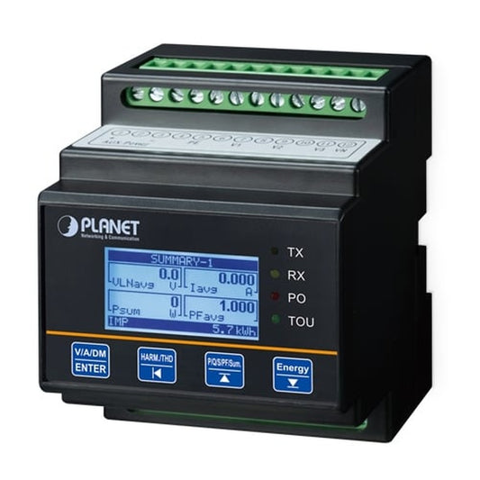 Medidor Inteligente de Energía Modbus para Riel DIN de 1 Circuito con Entrada para Bobina Rogowski