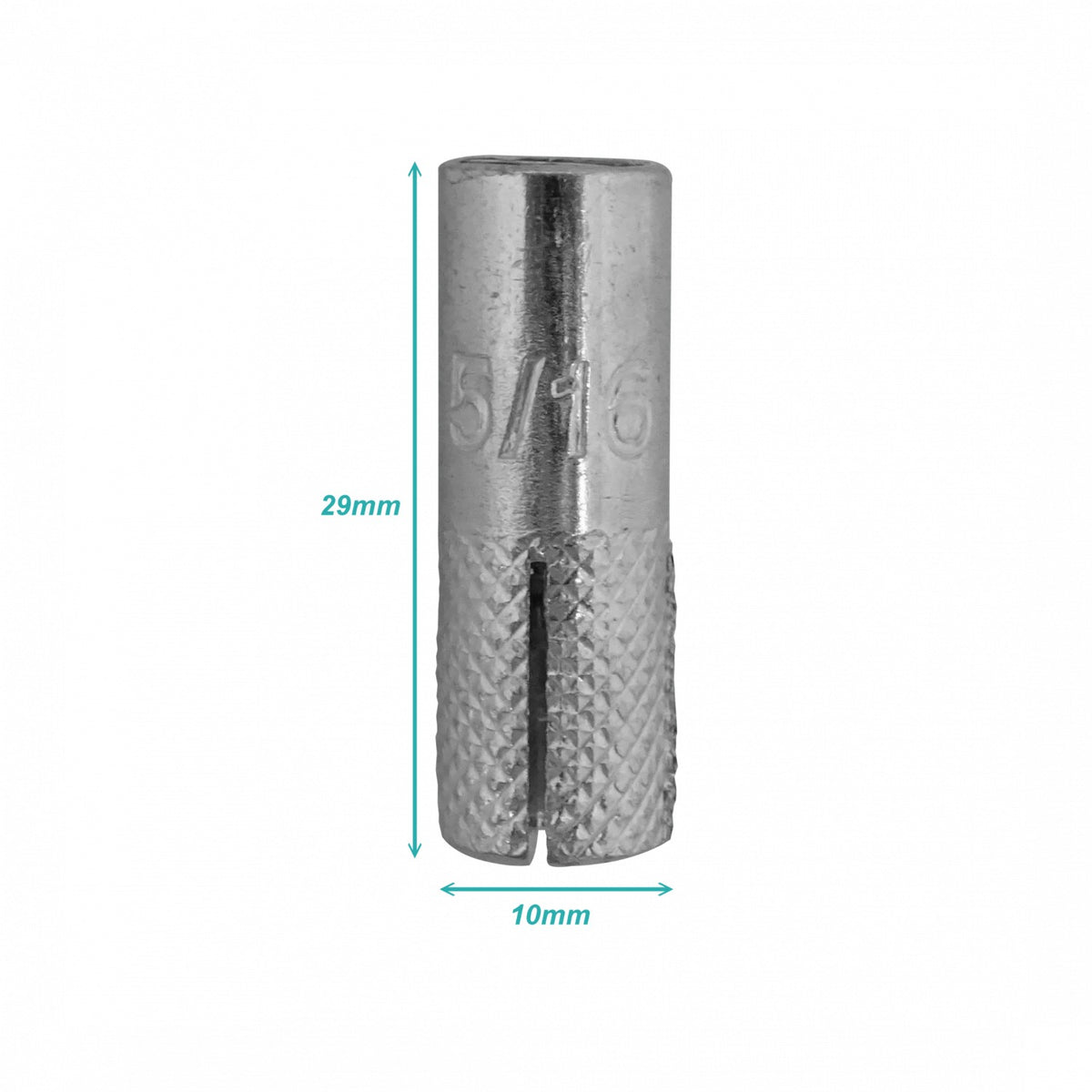 ANCLA-51 Anclaje Rosca Interna 5/16pulgada Fijación Expansiva para Concreto 9,5x39mm